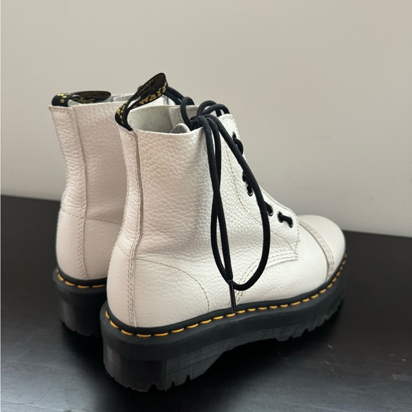 Dr. Martens Women's Sinclair Leather Zip Front Boots - White - Picture 7 of 9